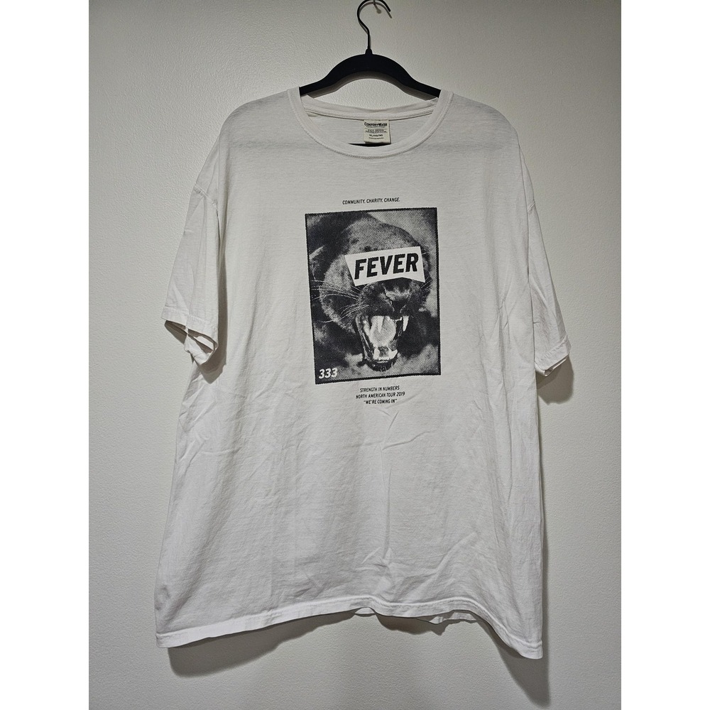 Fever 333 Shirt XL White Strength In Numbers Tour Graphic T-Shirt Band Letlive.